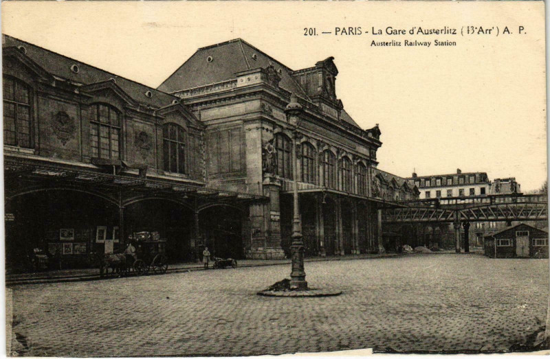 Carte postale ancienne La Gare d'Austerlitz à Paris 13e