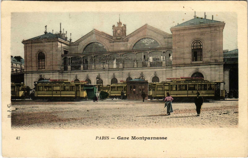 Carte postale ancienne Gare Montparnasse à Paris 6e