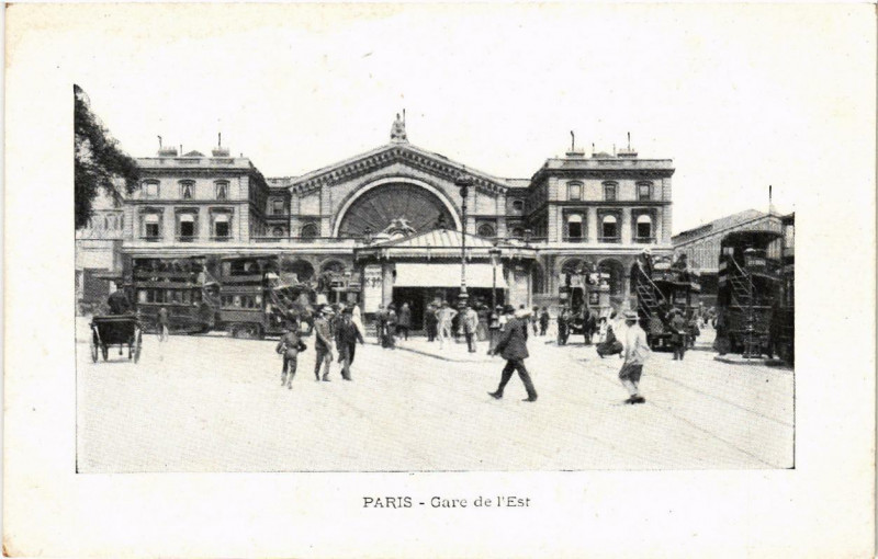 Carte postale ancienne Paris (10e) Gare de l'Est à Paris 10e