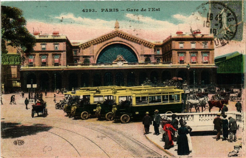 Carte postale ancienne Gare de l'Est à Paris 10e