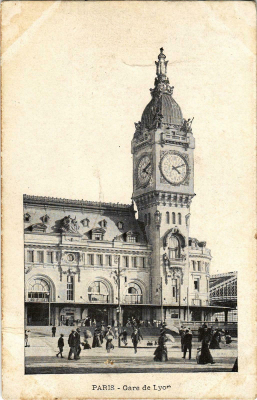 Carte postale ancienne Paris 12e Gare de Lyon à Paris 12e