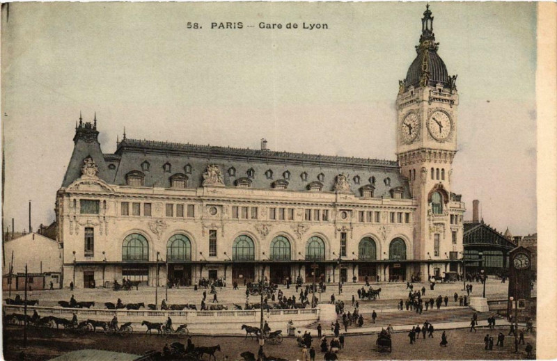 Carte postale ancienne Gare de Lyon à Paris 12e