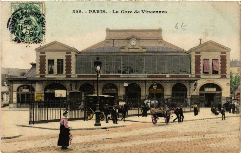 Carte postale ancienne La Gare de Vincennes à Paris 12e
