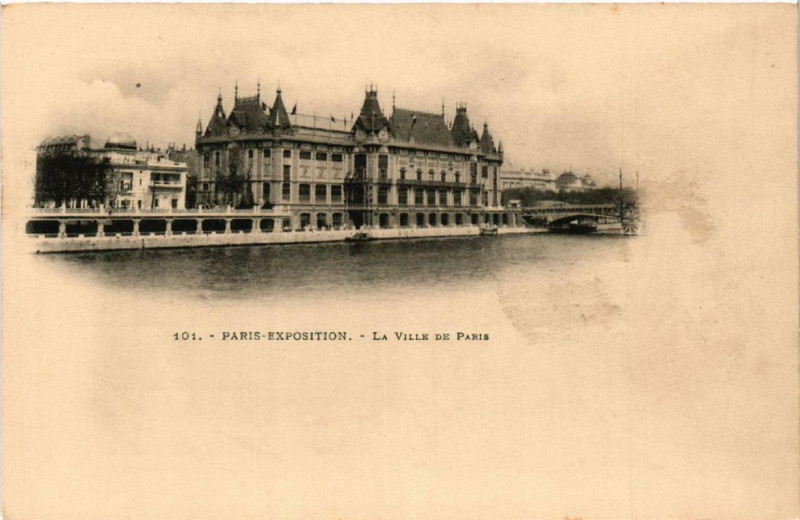 Carte postale ancienne Expo 1900 Paris La Ville de Paris à Paris