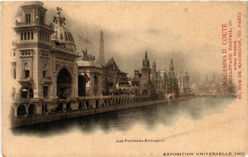 Carte postale ancienne Expo 1900 Paris Les Pavillons Etrangers à Paris