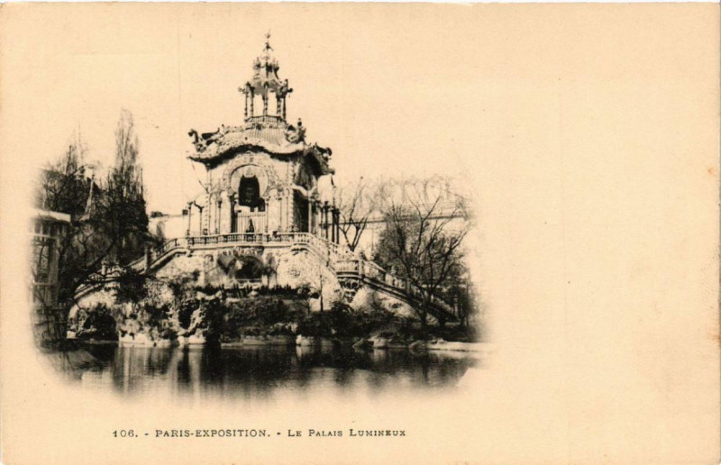 Carte postale ancienne Expo 1900 Paris Le Palais Lumineux à Paris