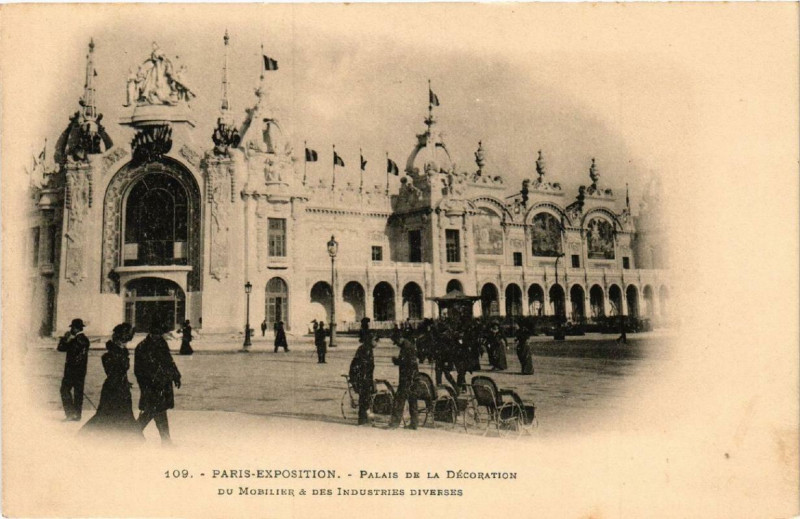 Carte postale ancienne Expo 1900 Paris Palais de la Decoration à Paris