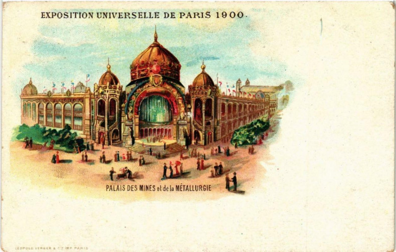 Carte postale ancienne Expo 1900 Paris Palais des Mines et de la Metallurgie à Paris