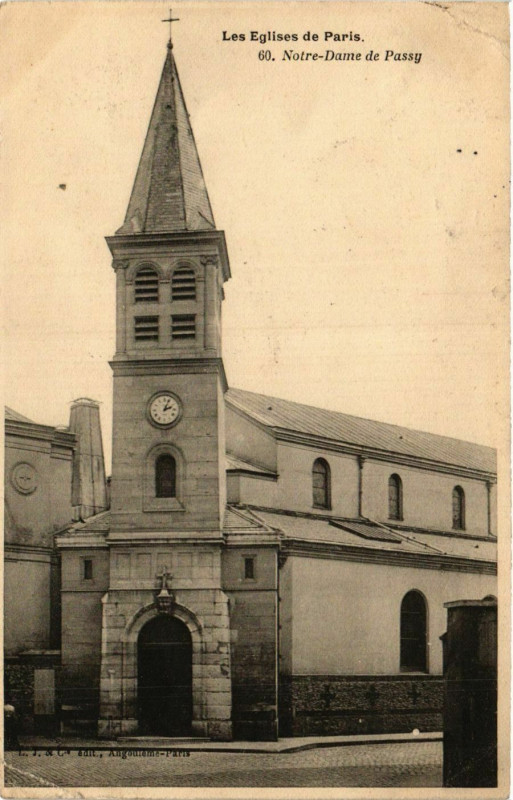 Carte postale ancienne Notre-Dame de Passy à Paris 16e