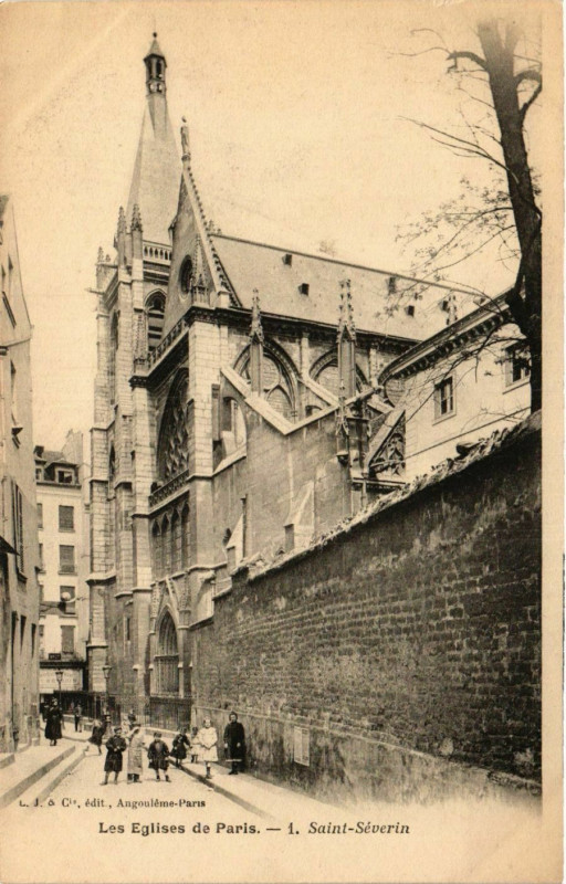 Carte postale ancienne Saint-Séverin à Paris 5e