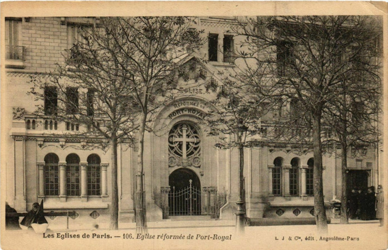 Carte postale ancienne Eglise réformée de Port-Royal à Paris 13e