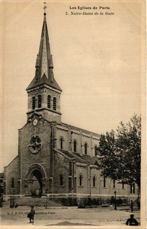 Carte postale ancienne Notre-Dame de la Gare à Paris 13e