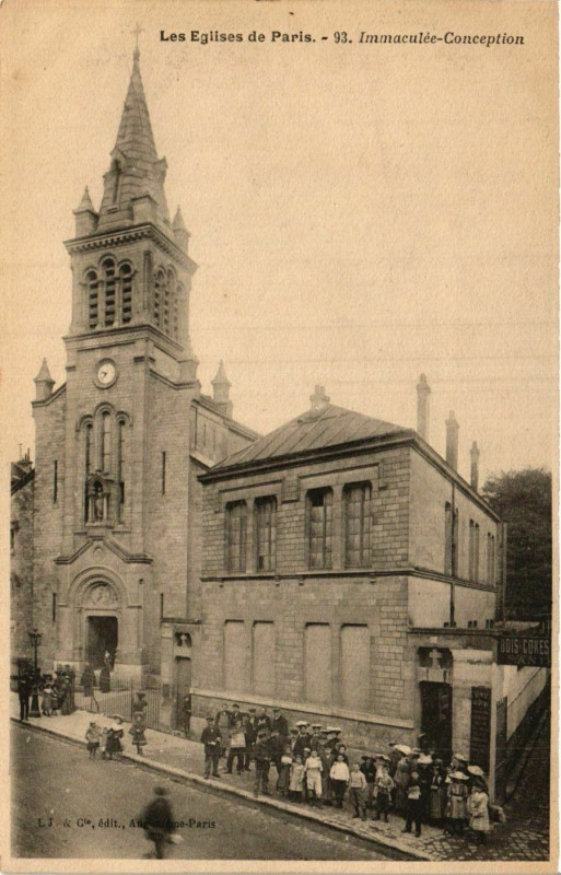 Carte postale ancienne Les Eglises de Paris. 93. Immaculée-Conception