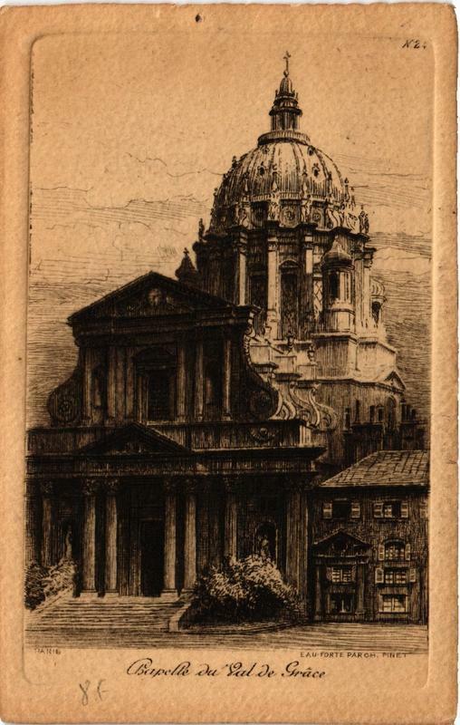 Carte postale ancienne Chapelle du Val de Grâce à Paris 5e