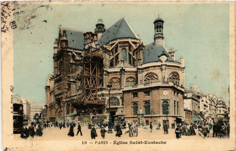 Carte postale ancienne Paris (1e) Eglise Saint-Eustache à Paris 1er
