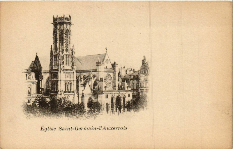 Carte postale ancienne Paris 1e Eglise Saint-Germain-l'Auxerrois à Paris 1er