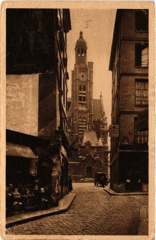 Carte postale ancienne Paris (5e) … en Flanant Eglise Saint-Etienne-du-Mont à Paris 5e