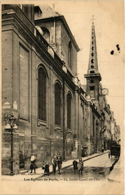 Carte postale ancienne Saint-Louis en l'Ile à Paris 4e