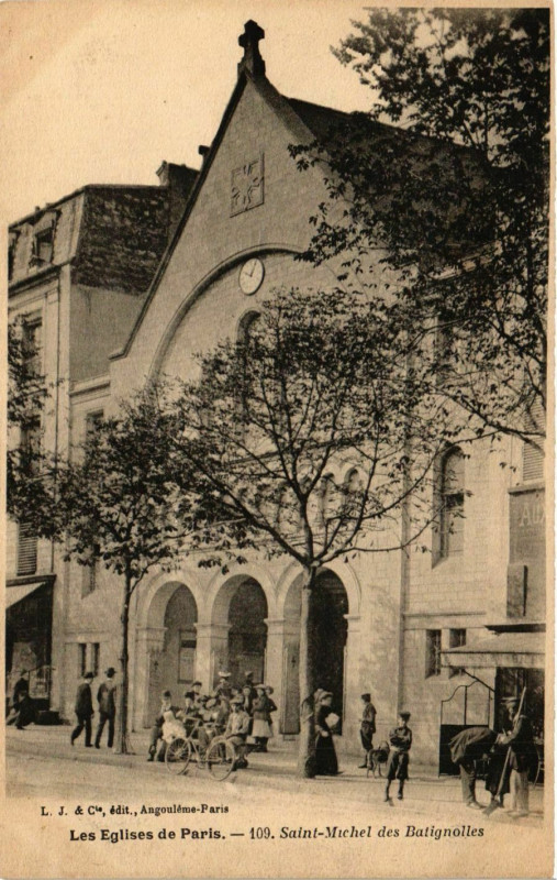 Carte postale ancienne Saint-Michel des Batignolles à Paris 17e