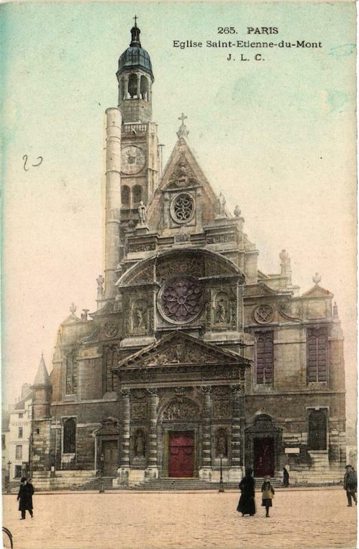 Carte postale ancienne Paris (5e) Eglise Saint-Etienne-du-Mont à Paris 5e
