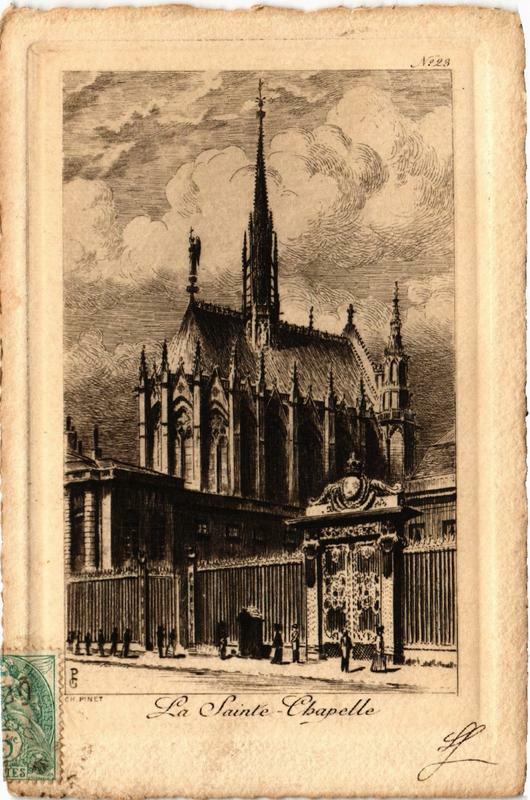 Carte postale ancienne Paris (1e) La Sainte-Chapelle à Paris 1er
