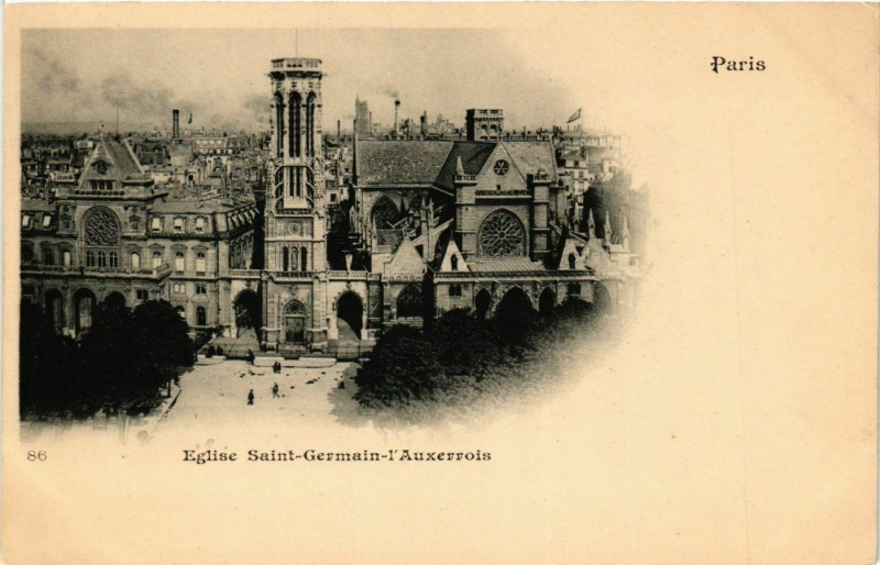 Carte postale ancienne Paris 1e Eglise Saint-Germain-l'Auxerrois à Paris 1er