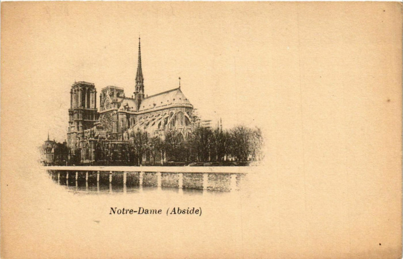 Carte postale ancienne Paris 4e N - D. Abside à Paris 4e
