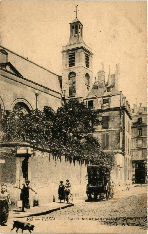 Carte postale ancienne Paris 4e Eglise N - D - des-Blancs-Manteau ed. P.P.C à Paris 4e
