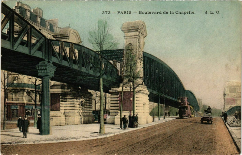 Carte postale ancienne Boulevard de la Chapelle à Paris 10e