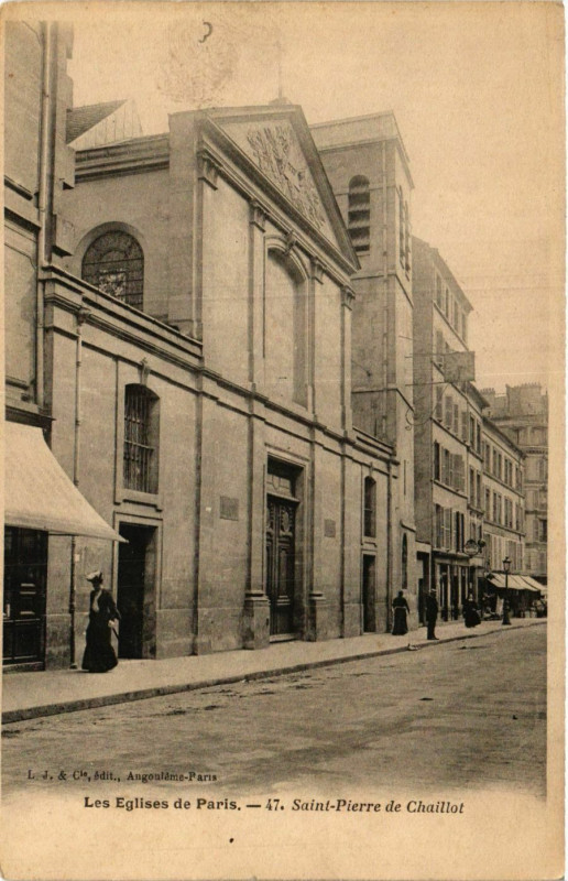 Carte postale ancienne Saint-Pierre de Chaillot à Paris 16e