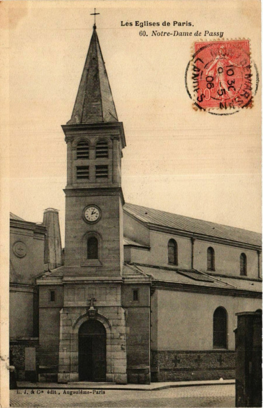 Carte postale ancienne Notre-Dame de Passy à Paris 16e