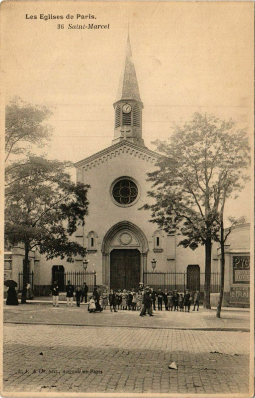 Carte postale ancienne Saint-Marcel à Paris 13e