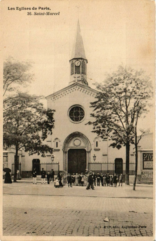Carte postale ancienne Saint-Marcel à Paris 13e