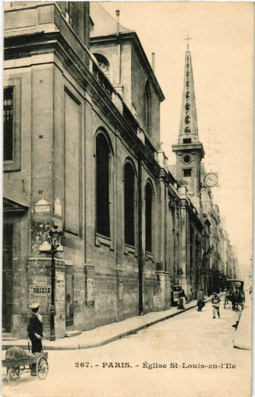 Carte postale ancienne Paris (4e) Eglise Saint-Louis-en-l'Ile à Paris 4e