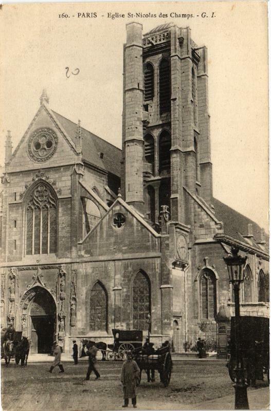 Carte postale ancienne Paris (3e) Eglise Saint-Nicolas-des-Champs à Paris 3e