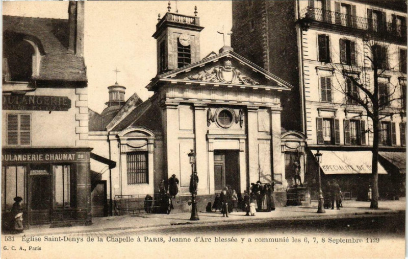 Carte postale ancienne Eglise Saint-Denys de la Chapelle à Paris 18e