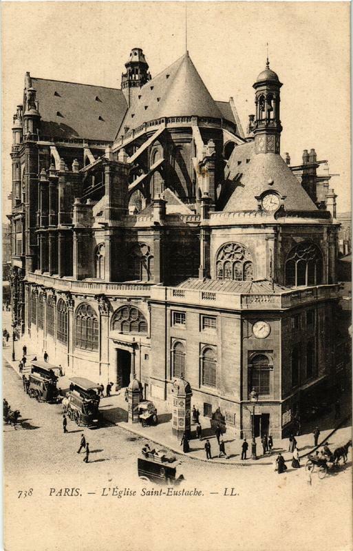 Carte postale ancienne Paris (1e) L'Eglise Saint-Eustache à Paris 1er
