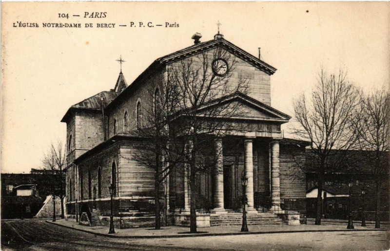 Carte postale ancienne Eglise Notre-Dame de Bercy à Paris 12e