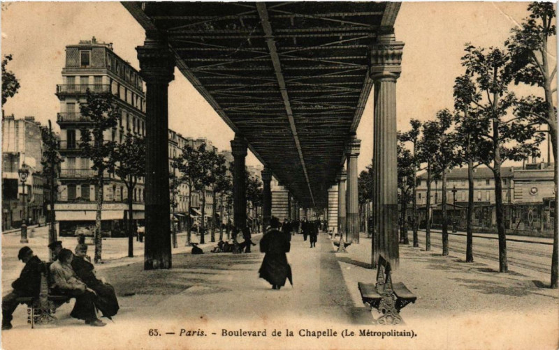 Carte postale ancienne Boulevard de la Chapelle (Le Métropolitain) à Paris 10e