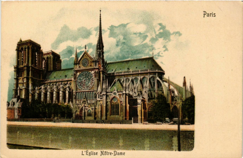 Carte postale ancienne Paris 4e Eglise N - D à Paris 4e
