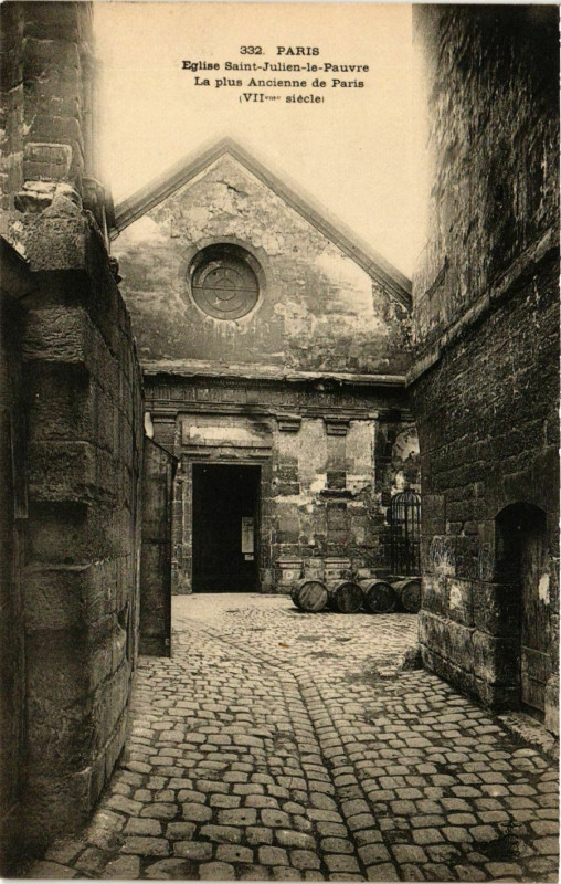 Carte postale ancienne Paris 5e Eglise Saint-Julien le Pauvre ed. J.L.C à Paris 5e