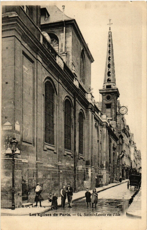 Carte postale ancienne Saint-Louis en l'Ile à Paris 4e