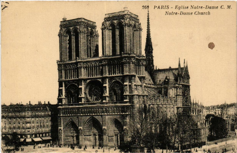 Carte postale ancienne Paris (4e) Eglise N - D. à Paris 4e