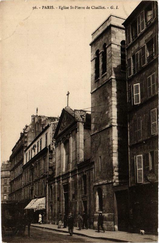 Carte postale ancienne Eglise Saint-Pierre de Chaillot à Paris 16e