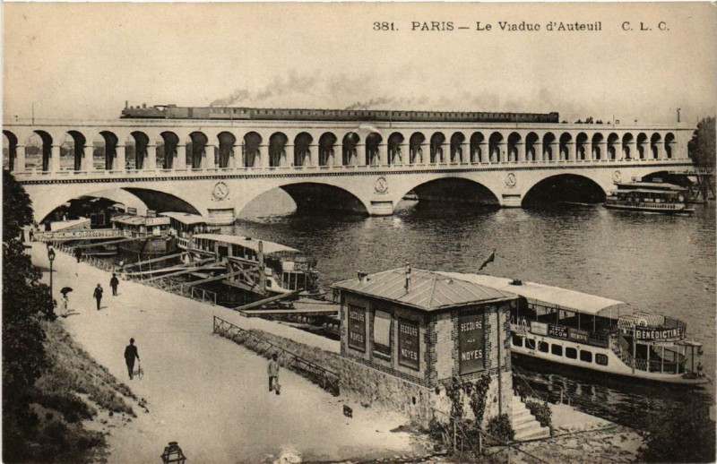 Carte postale ancienne Le Viaduc d'Auteuil à Paris 16e