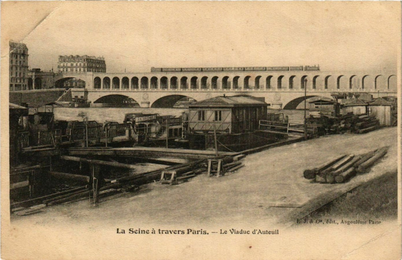 Carte postale ancienne Le Viaduc d'Auteuil à Paris 15e