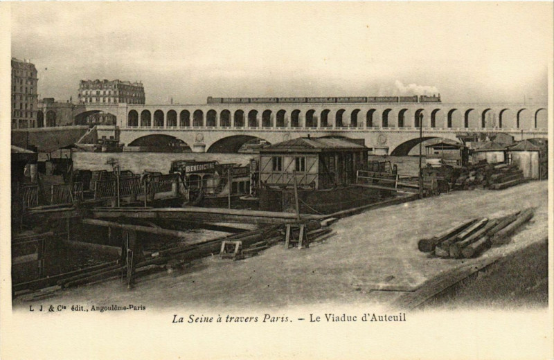 Carte postale ancienne Le Viaduc d'Auteuil à Paris 15e
