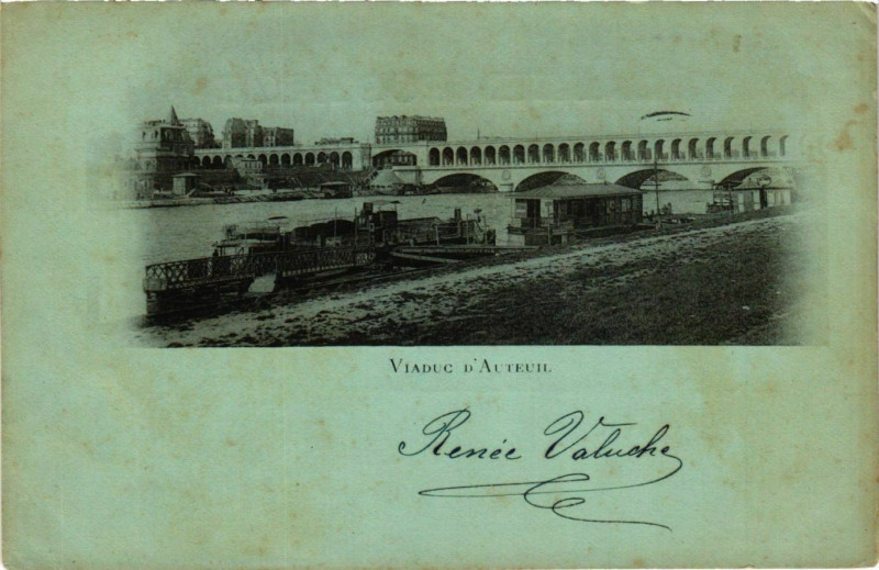 Carte postale ancienne Viaduc d'Auteuil à Paris 15e