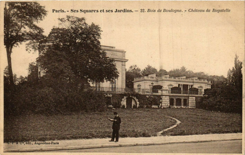 Carte postale ancienne Paris Ses Squares et ses Jardins. 32. Bois de Boulogne Chateau à Paris
