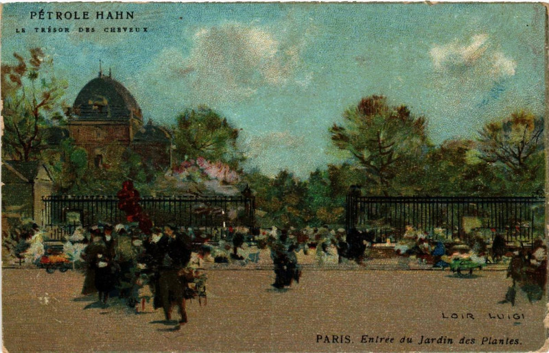 Carte postale ancienne Paris (5e) Entrée du Jardin des Plantes à Paris 5e